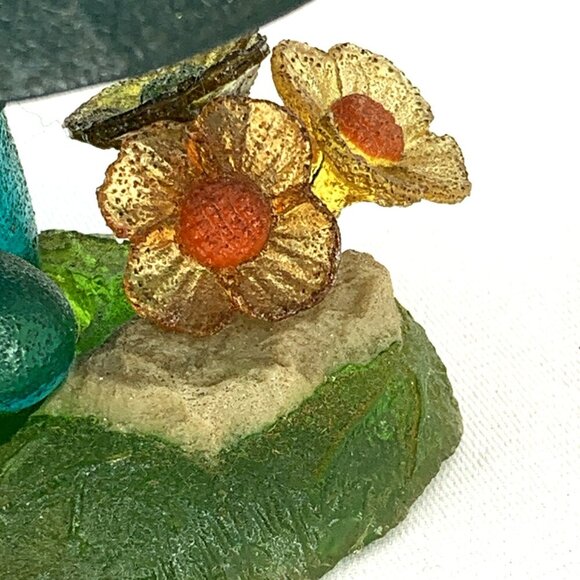 Wondermold Lucite Mushroom Blue Orange Green Figurine 3.5" Tall Vintage - Picture 2 of 9